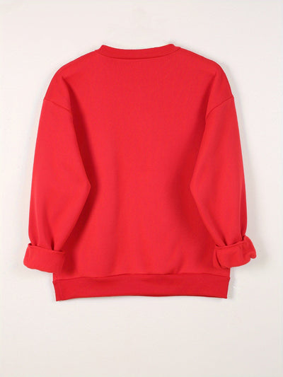 Sweatshirt med hjärttryck – Lekfull komfort med kärleksfull stil