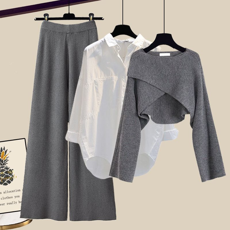 Tre-dels Outfit-set – Enkel Chic med Modern Mångsidighet