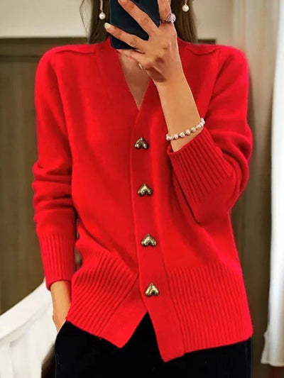 Cardigan med knapplist – Bekväm charm med feminin elegans