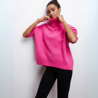 Kortärmad rullkrage-tröja – Djärv elegans med modern stil
