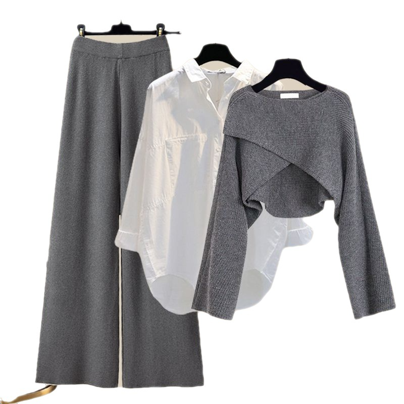 Tre-dels Outfit-set – Enkel Chic med Modern Mångsidighet