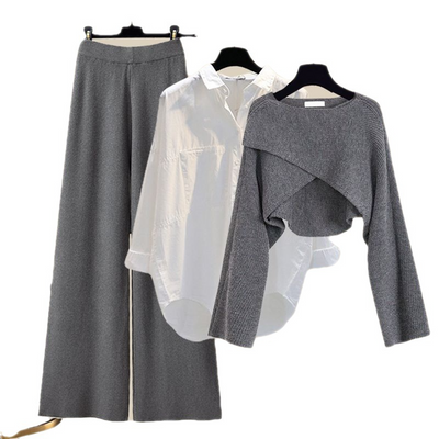 Tre-dels Outfit-set – Enkel Chic med Modern Mångsidighet