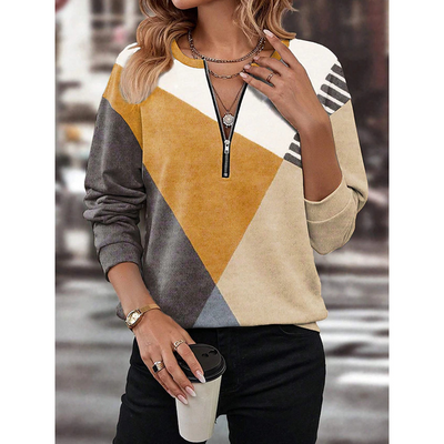 Geometrisk Sweatshirt – Njut av komfort och stil utan ansträngning