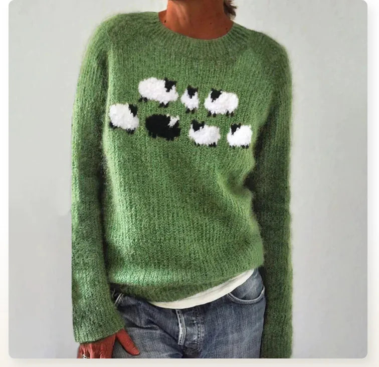Pullover med skogsmönster – Bekväm stil med naturens charm