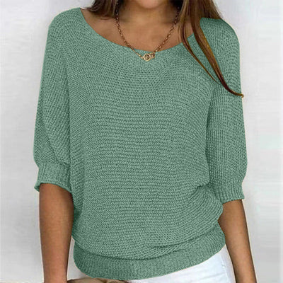 Fledermausärmel-Pullover – Avslappnad elegans med lätt charm
