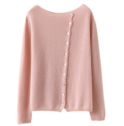Mysig antracitfärgad cardigan med knappar – Okomplicerad elegans