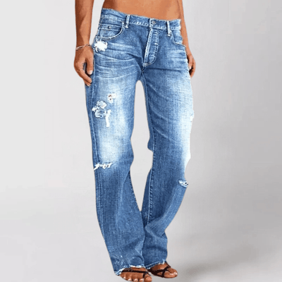 Bredskurna Zerstörda Jeans – Lättsam Coolness med Modern Touch
