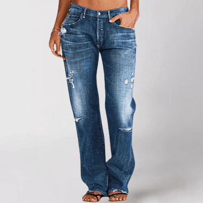 Bredskurna Zerstörda Jeans – Lättsam Coolness med Modern Touch